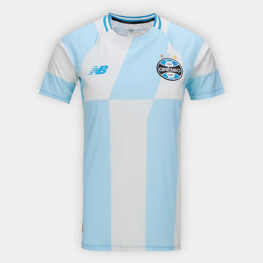 Camisa Grêmio II 26/27 s/n Torcedor New Balance Feminina - Off White+Azul
