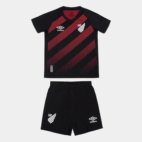 Kit Infantil Athletico Paranaense I 26/27 Umbro - Preto+Vermelho