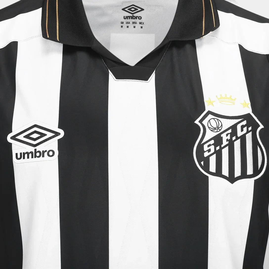Camisa Santos II 26/27 s/n Torcedor Umbro Masculina - Branco+Preto