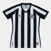 Camisa Santos II 26/27 s/n Torcedor Umbro Feminina - Preto+Branco